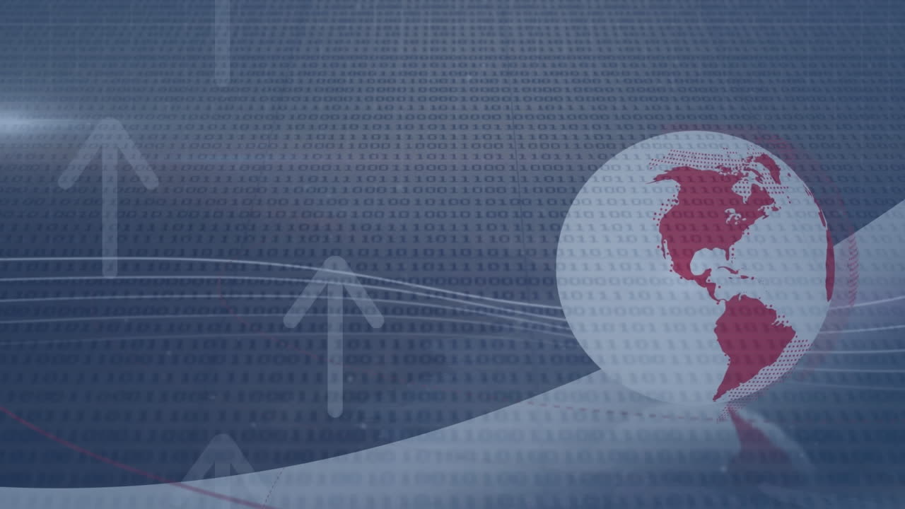 전 세계 데이터 프로세싱의 애니메이션