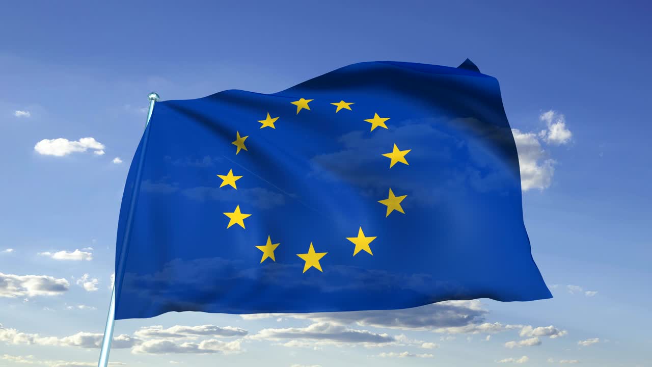 bandeira da união europeia (em looping)