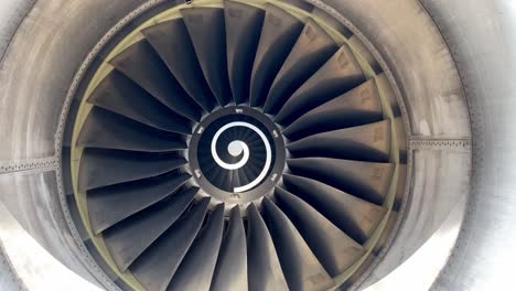 the rotation of airplane engine