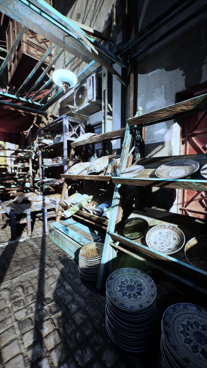 calle tradicional del mercado árabe