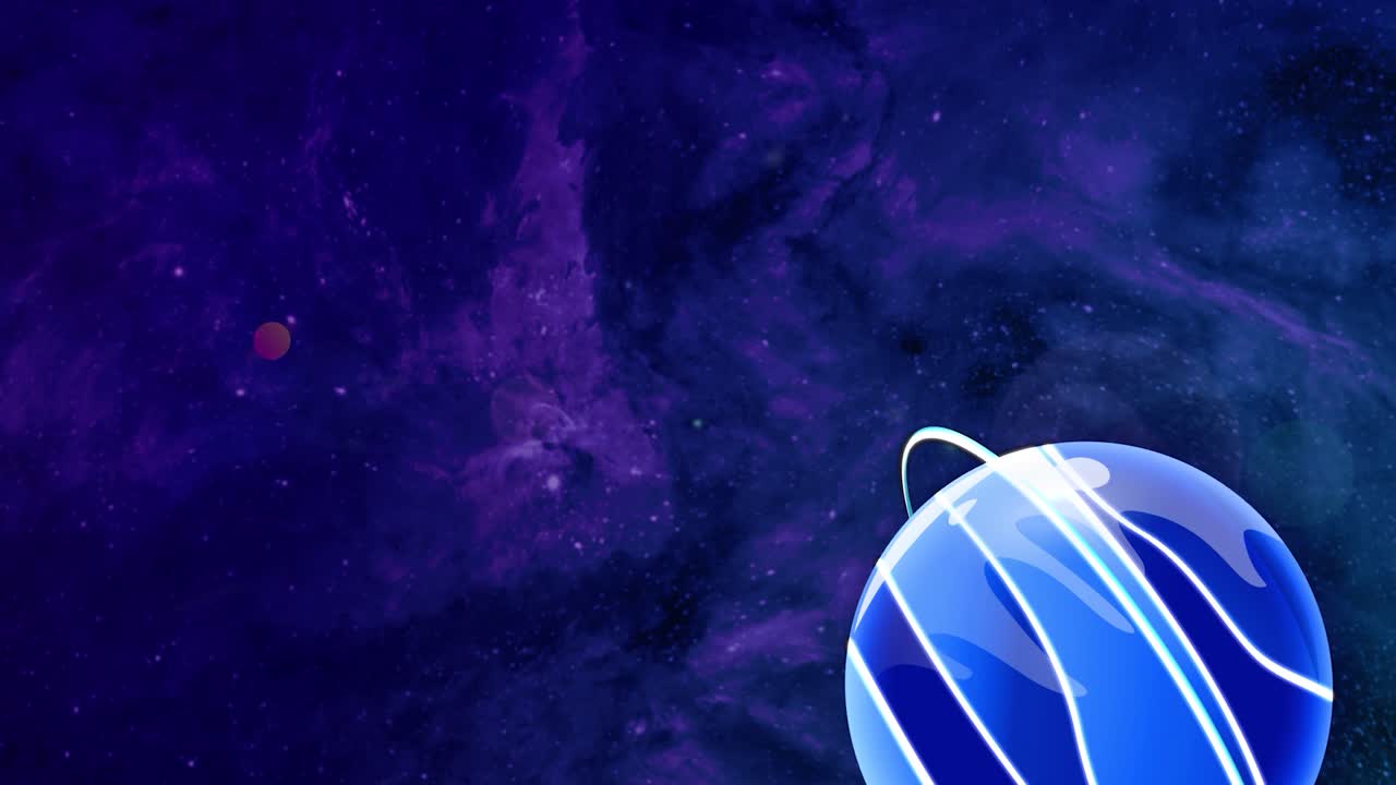 planeta azul con anillo en el espacio