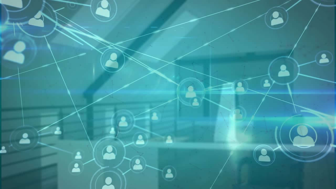 Digital animation viser et omfattende netværk af globale forbindelser og teknologi