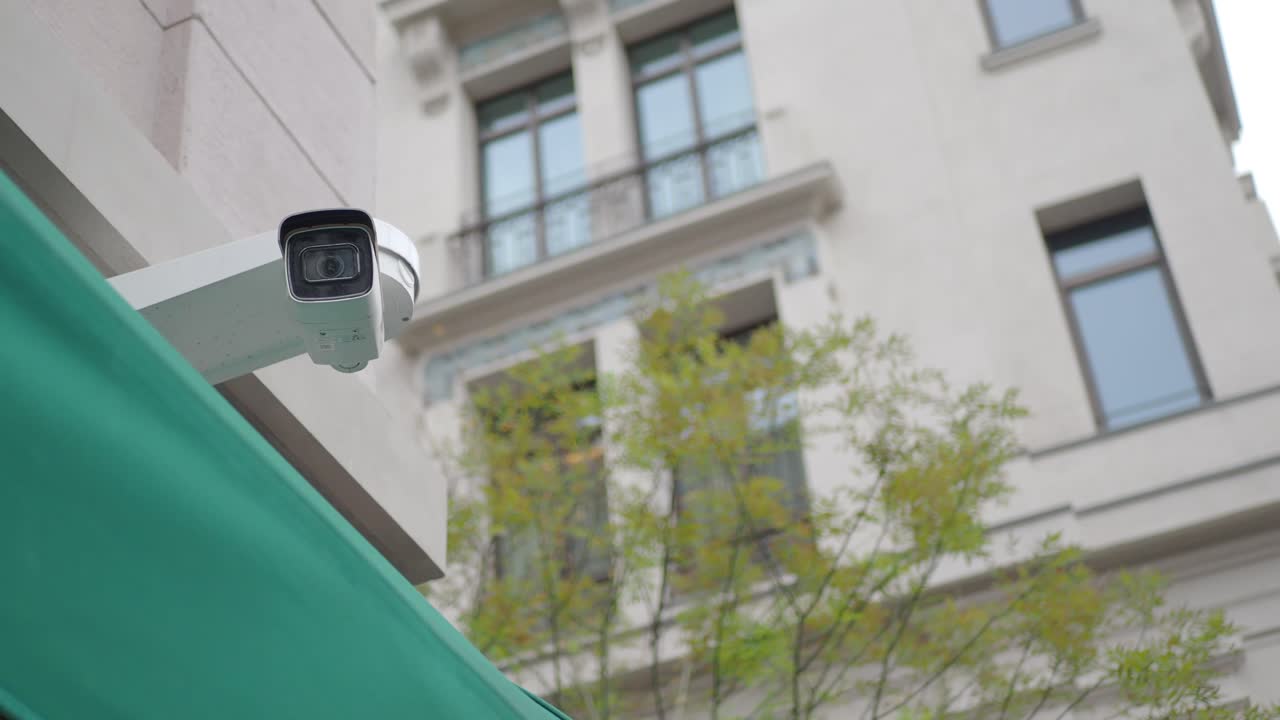 Security Camera on Building Exterior