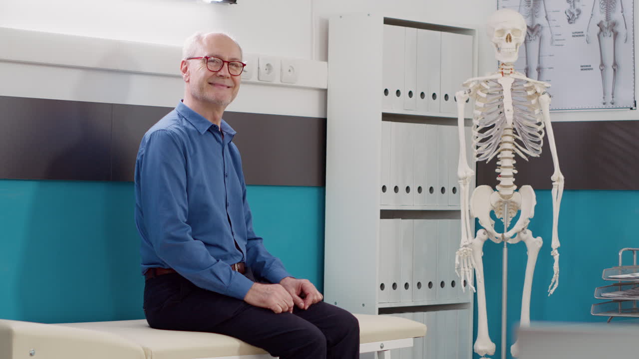 Man sitting in a doctor's office waiting room