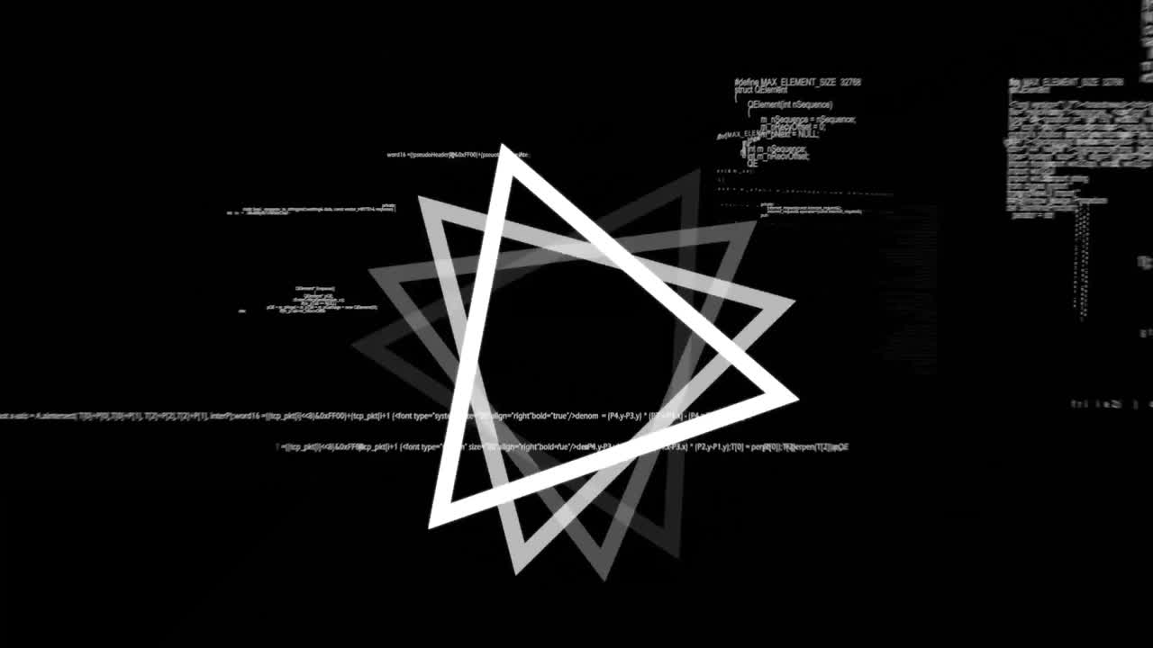 데이터 처리를 통해 움직이는 기하학적 모양의 애니메이션