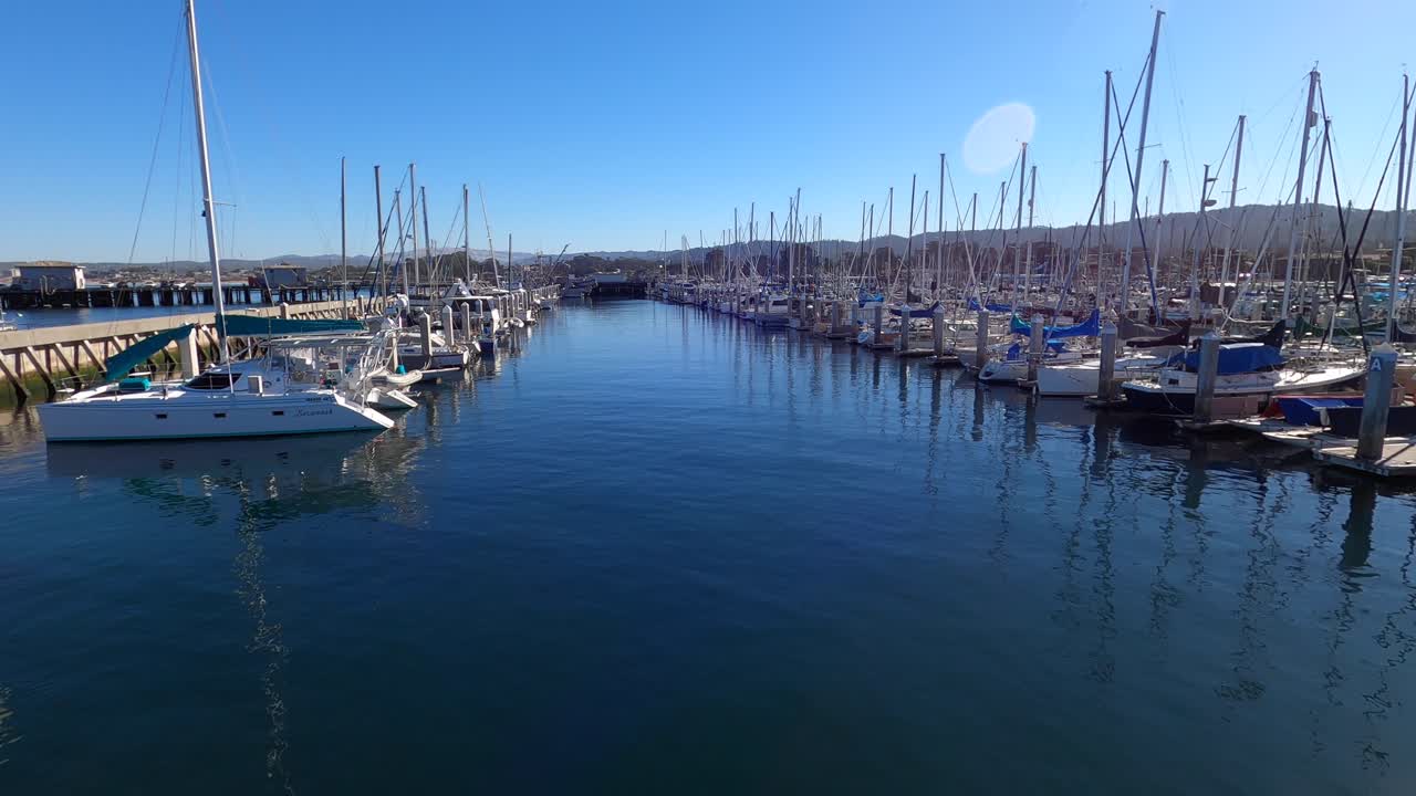 Beautiful Marina with Sailboats on a Sunny Day
