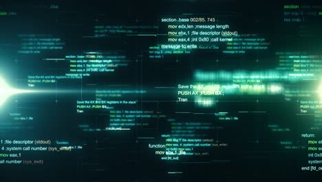 tecnología de fondo con movimiento de código digital abstracto. bucle sin costuras.