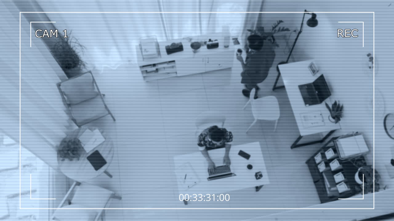 Asian Coworkers Managing in Office Hidden Camera