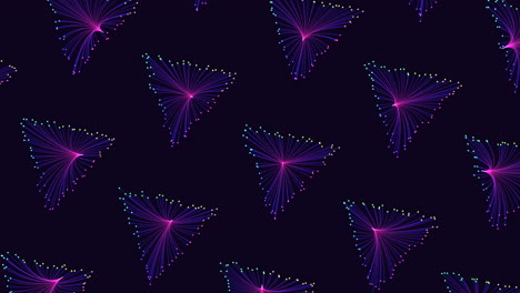 un patrón de triángulos de colores