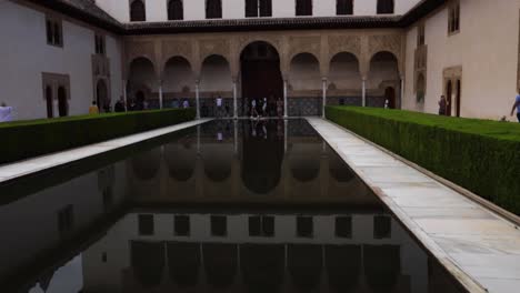 alhambra courtyard reflecting pool building reveal