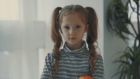 Portrait-Of-Little-Girl-Looking-At-Camera-Indoors