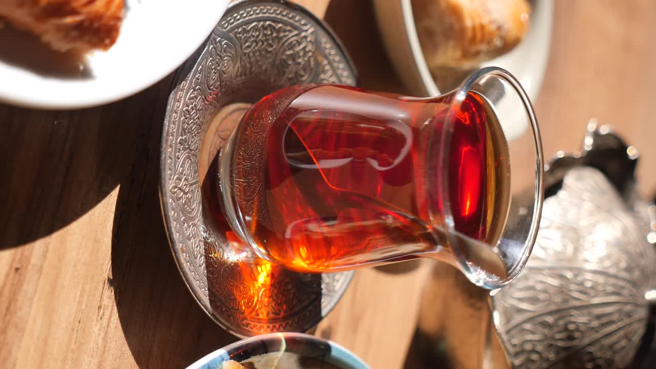 Turkish tea in traditional glass