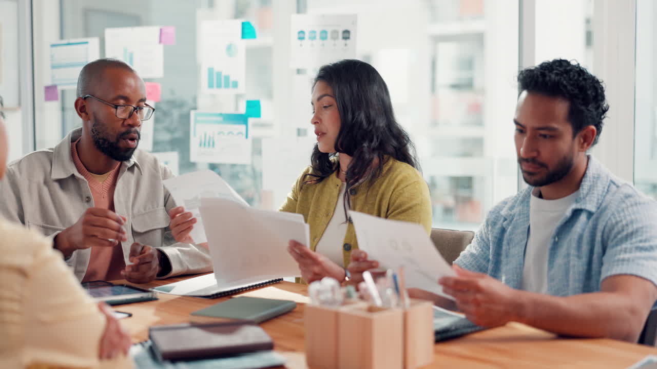 Diverse Team Collaborating on Business Strategy