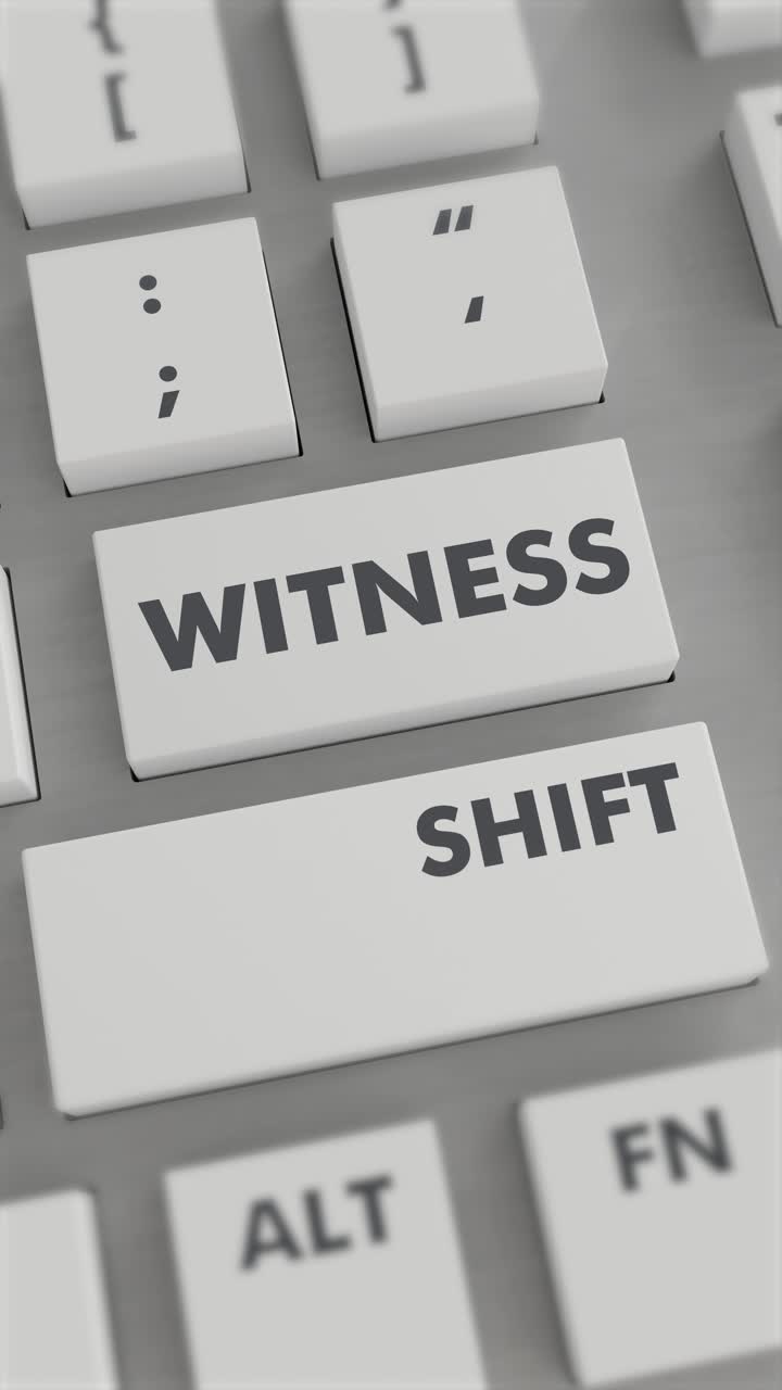 WITNESS BUTTON PRESSING ON KEYBOARD Vertical Video
