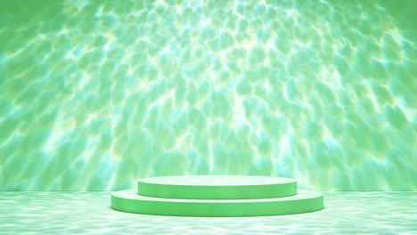 Ethereal-Green-Waves-Background-with-Central-Platform