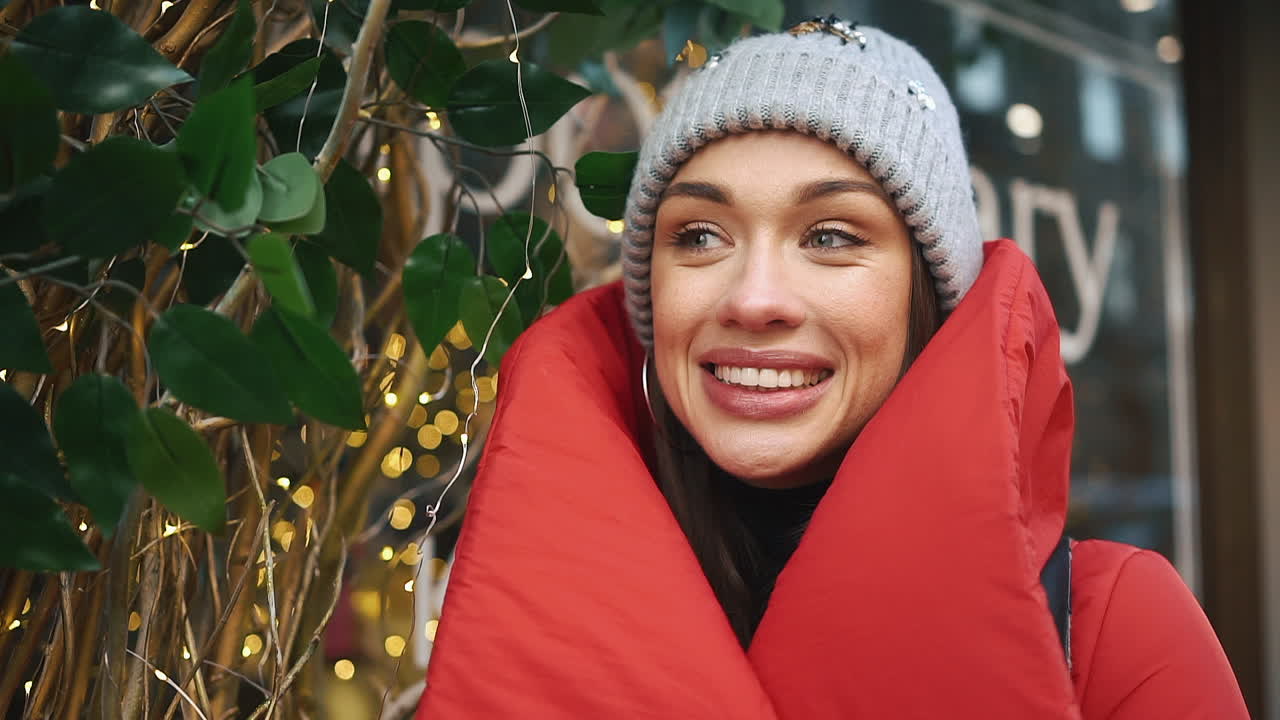 Portrait of a woman in winter clothing