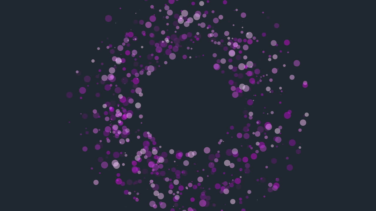 검은 바탕에  점이 있는 보라색 원