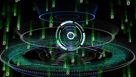 animation of data processing on black background