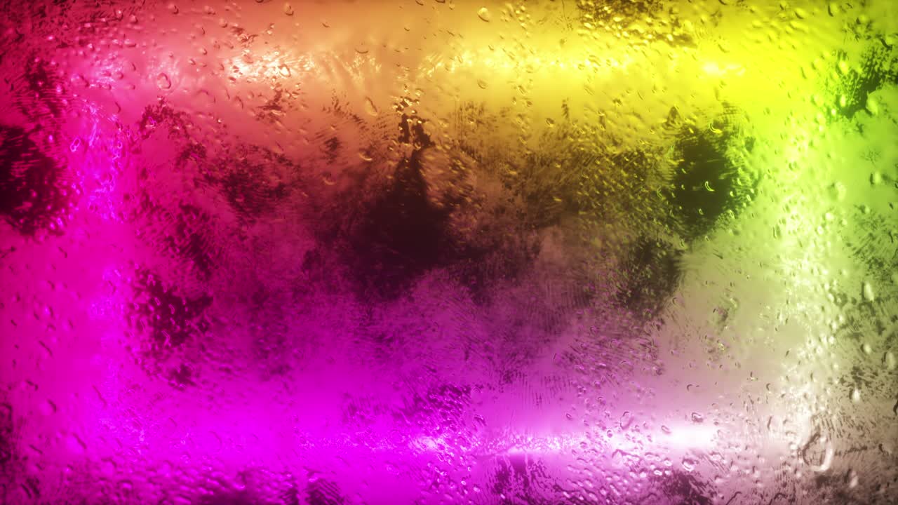 fondo de gotas de agua de neón abstracto