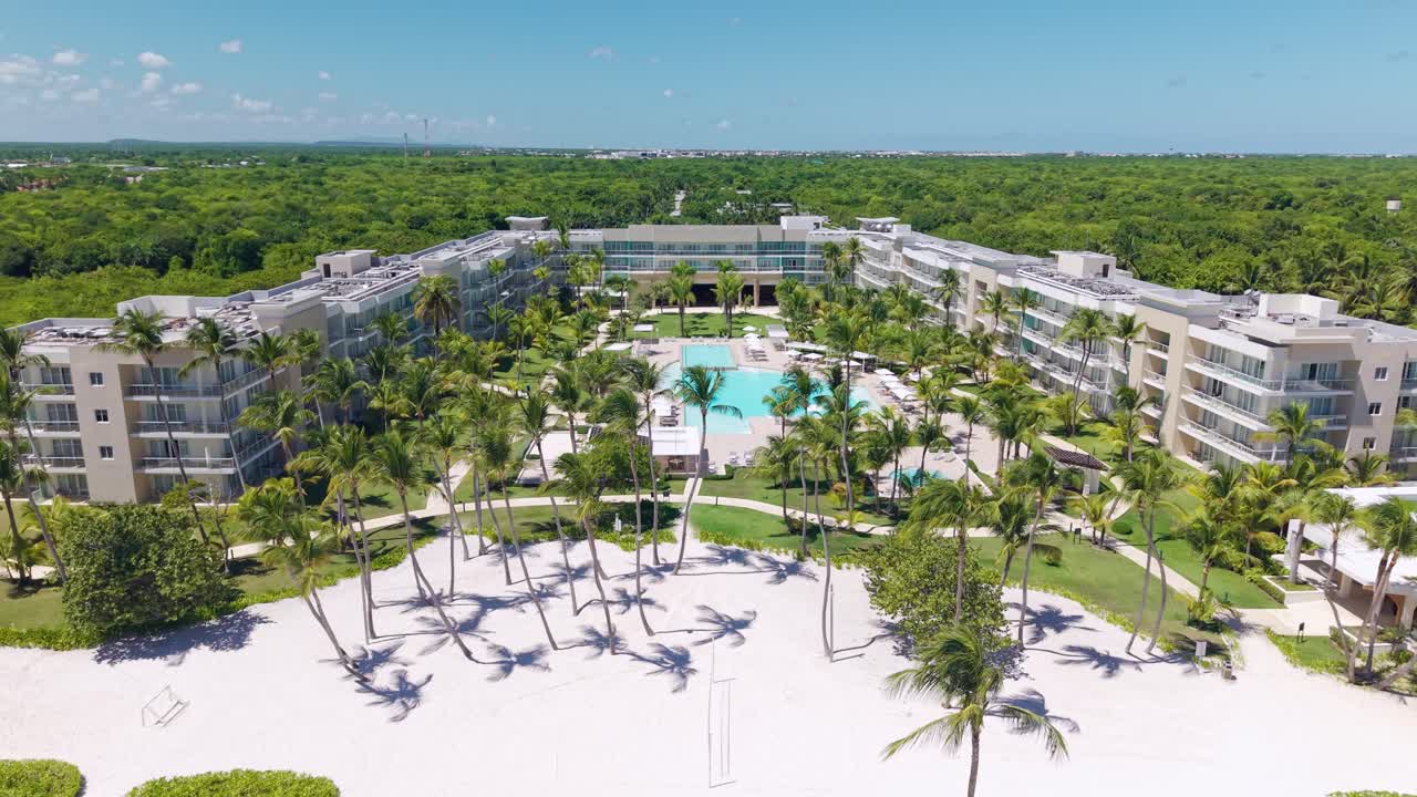 Aerial View Of The Westin Puntacana Resort In Punta Cana, Dominican Republic - Drone Shot