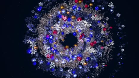 la corona de navidad es giratoria.