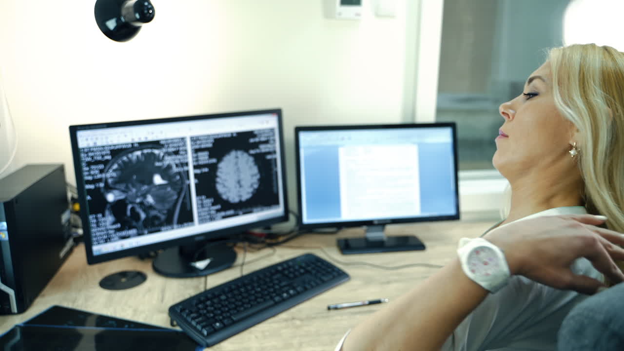 Doctor Reviewing MRI Scans