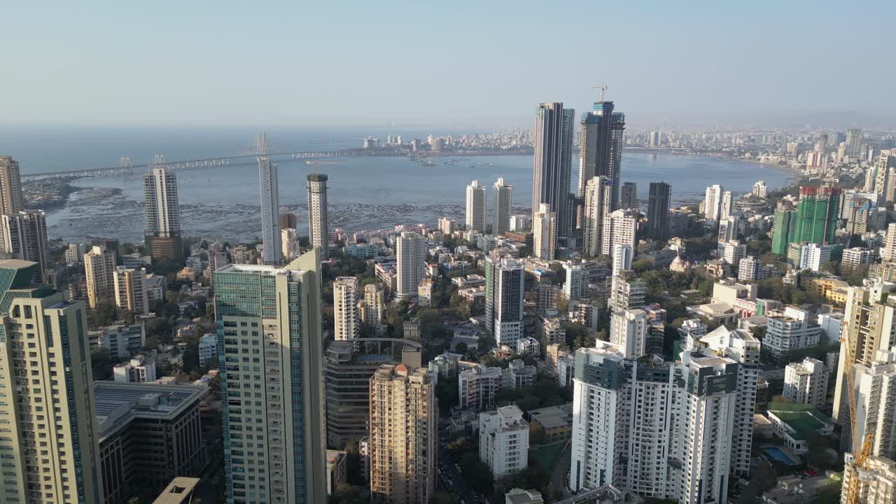 Worli Mumbai Downtown, Skyline, Cityscape Drone top View