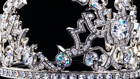 close-up of a beautiful diamond crown