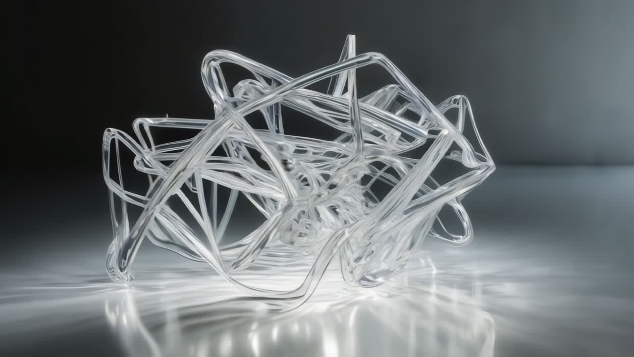 추상적인 유리 조각