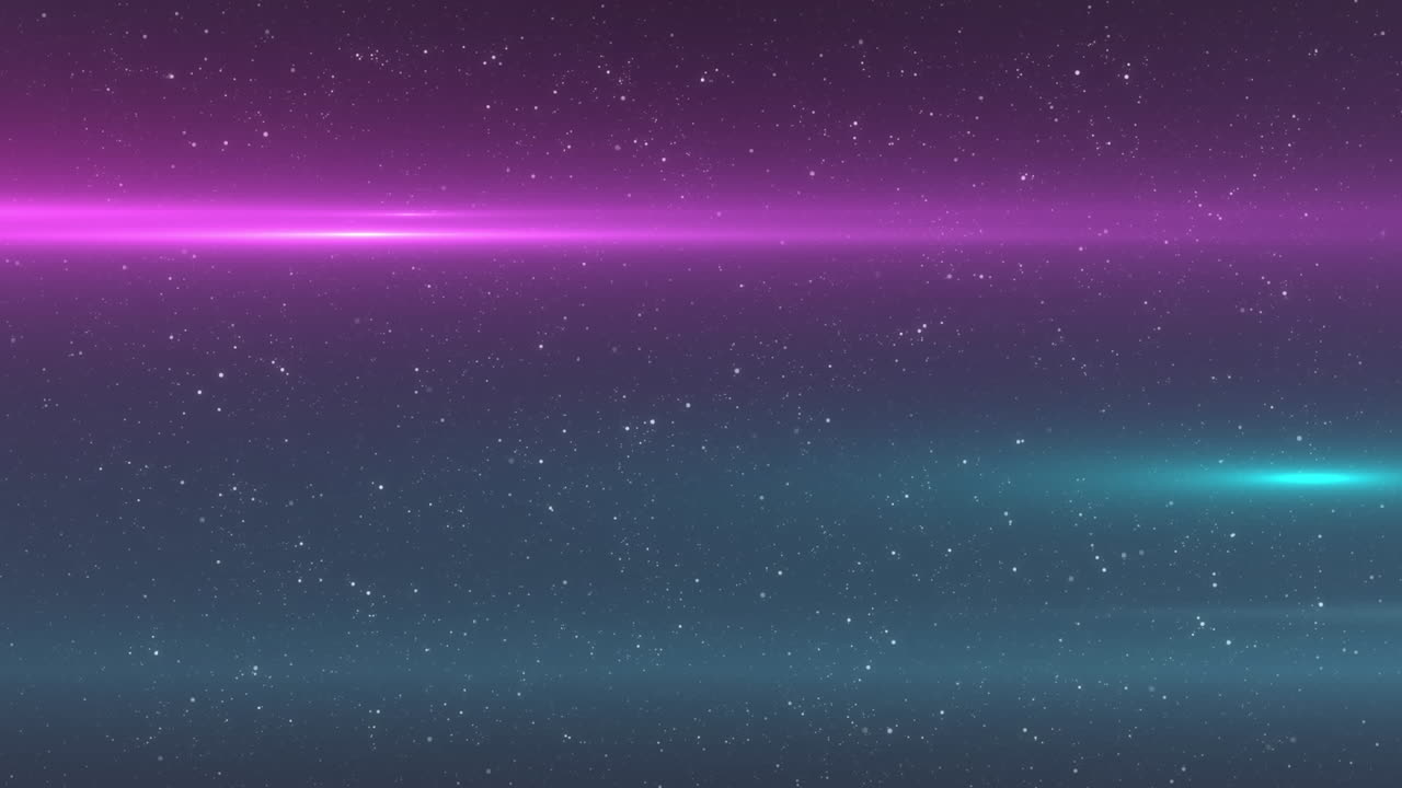 Animation of light spots and stars on black background