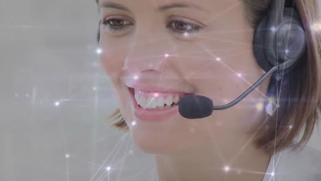 Call-centre-agent-and-lines-connected