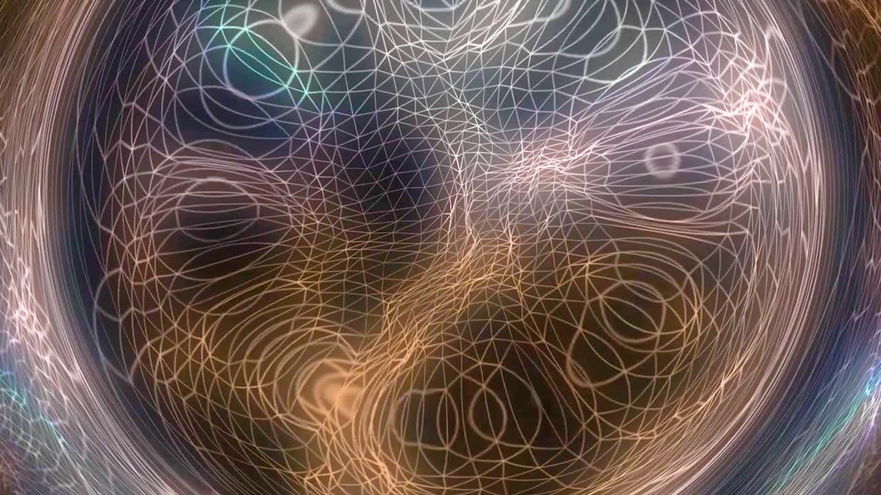 Abstract Geometric Pattern with Glowing Lines