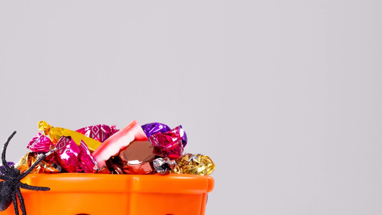 animación de dulces sobre un fondo blanco