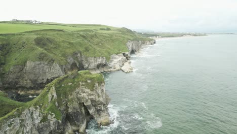 marvellous white rock cliff ireland aerial drone