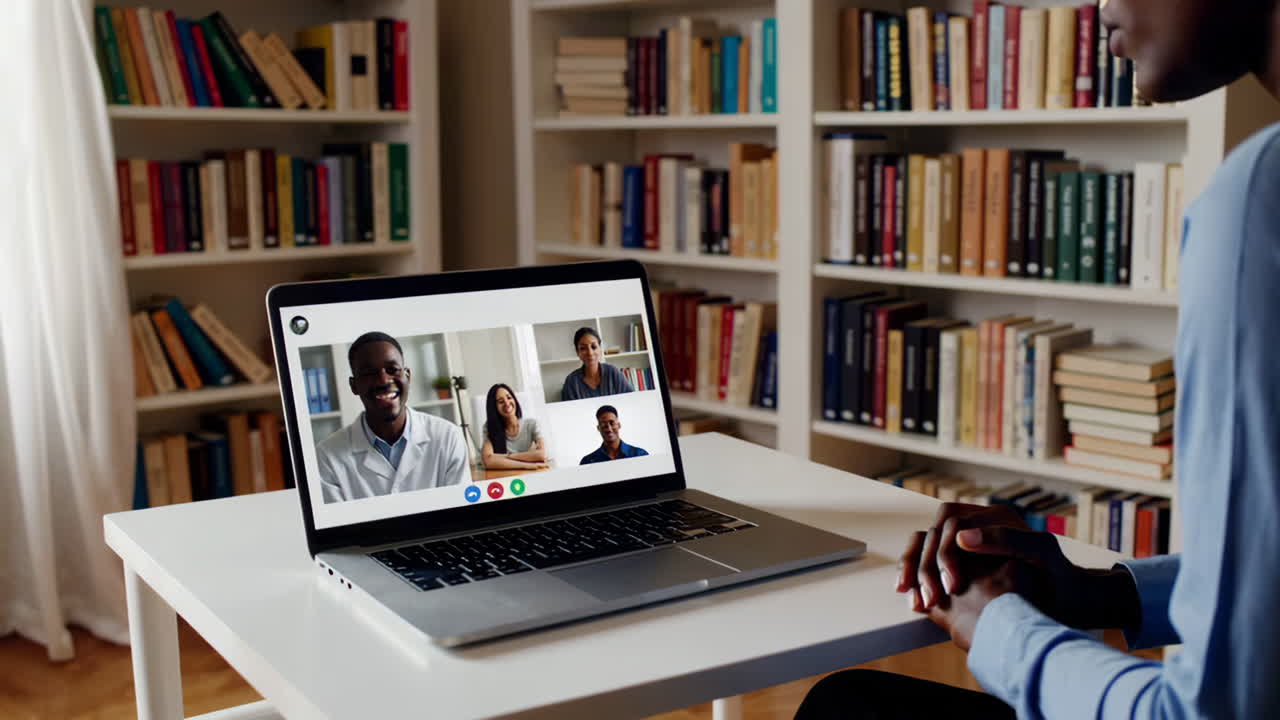 reunión en línea con colegas