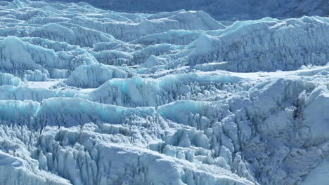 aerial view of everest base camp glaciers during climbing season, white khumbu ice, nature conservation and global warming alert, landscape of mountain region adventurous trails climbing nepal