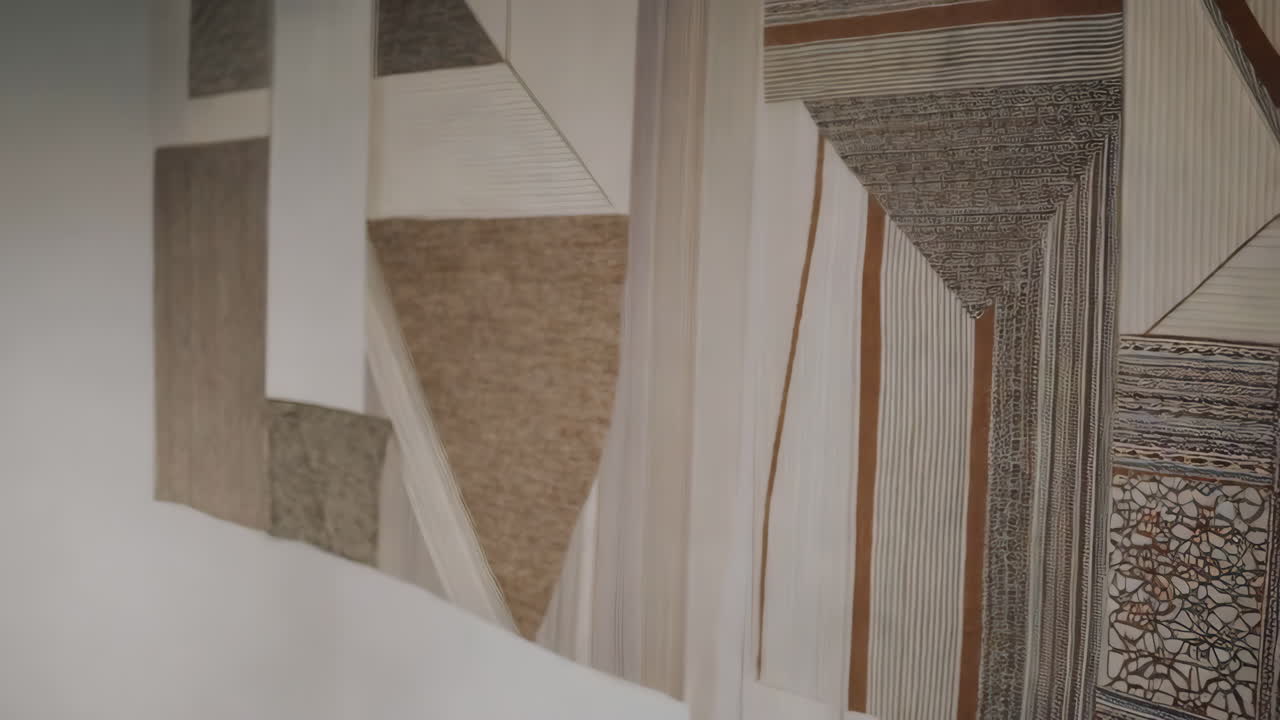 Abstract Geometric Wall Paneling