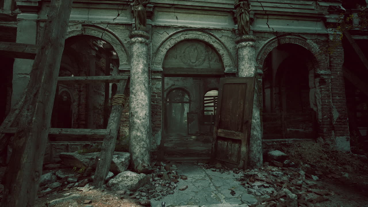 Abandoned building reveals nature reclaiming forgotten architecture