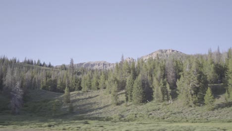 view of grand teton national park from a car