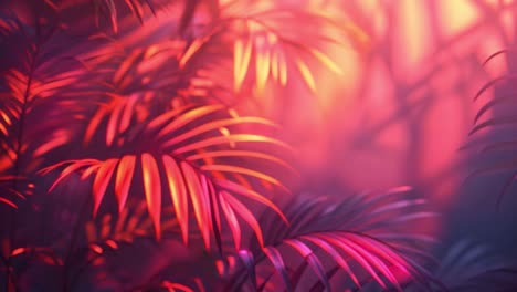 vibrant neon tropical foliage background