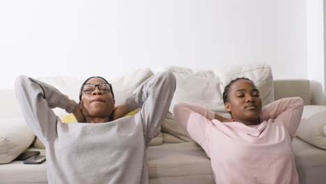 women doing yoga