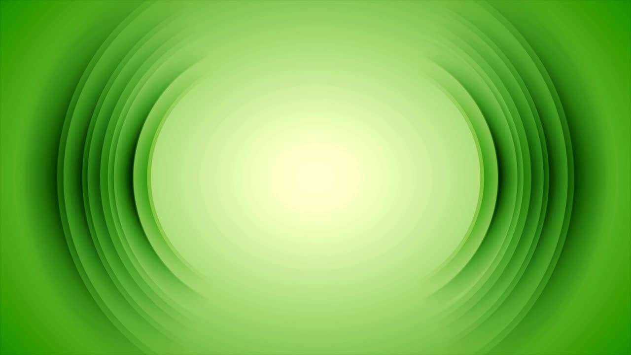 grün glänzender technologie-bewegungs-hintergrund mit abstrakten runden formen