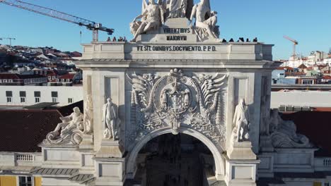 Lissabon,-Portugal,-4K-Drohnenaufnahmen,-Praça-Do-Comércio