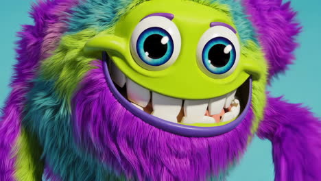 happy fluffy monster