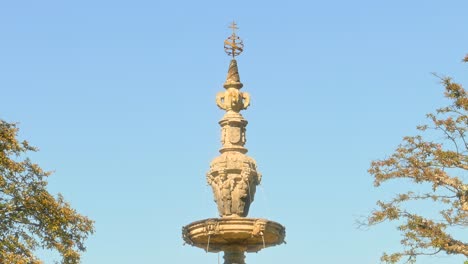 Campo-das-Hortas---Gardens-field-fountain-in-Braga,-Portugal