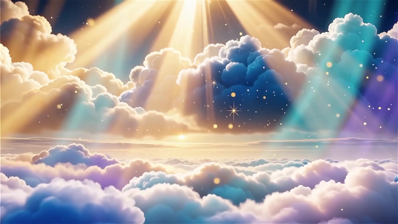 Christian Heavenly Light Worship Background