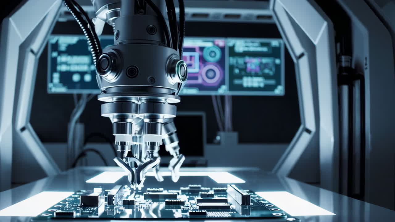 placa de circuito de ensamblaje de brazo robótico