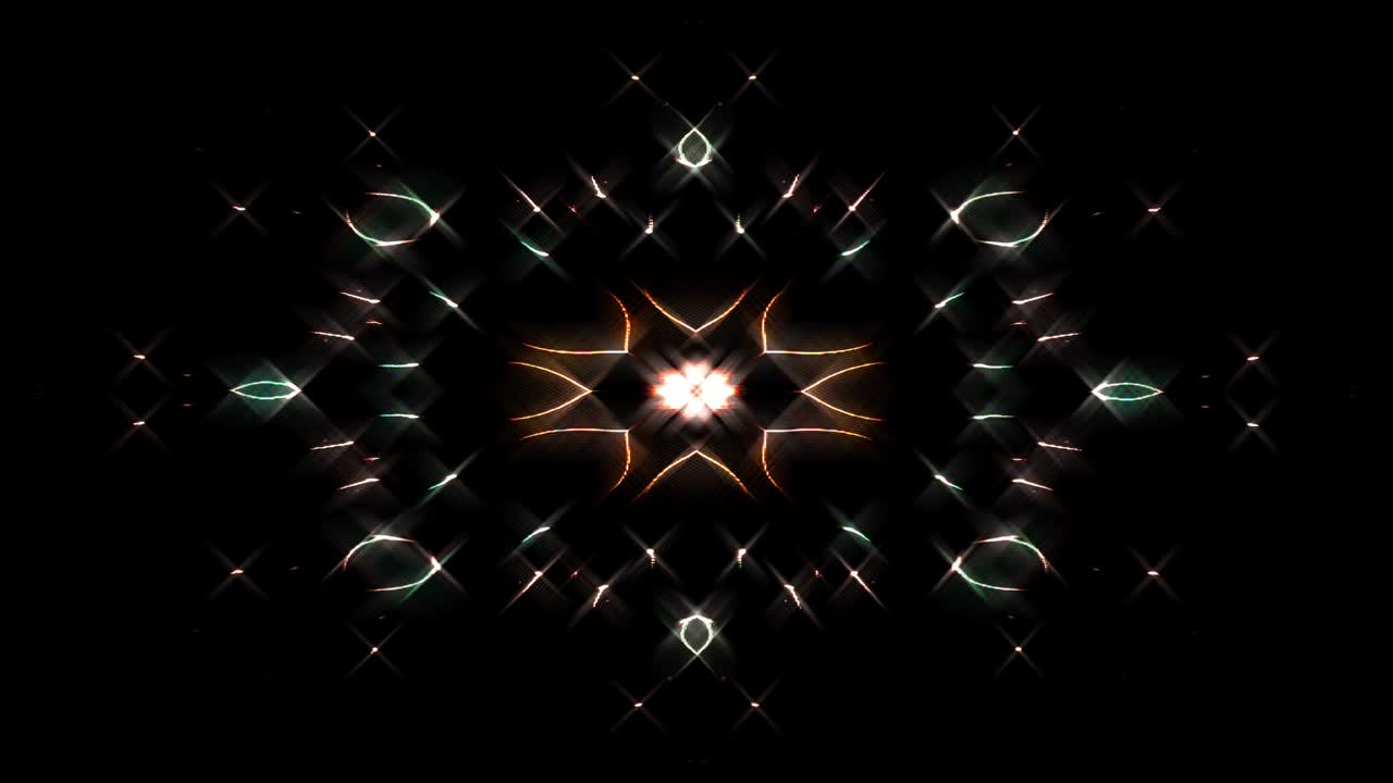 추상적인 칼레도스코프 빛나는 아름다운 은 파란 선 빛나는 빛의 움직임으로 부드러운 움직임