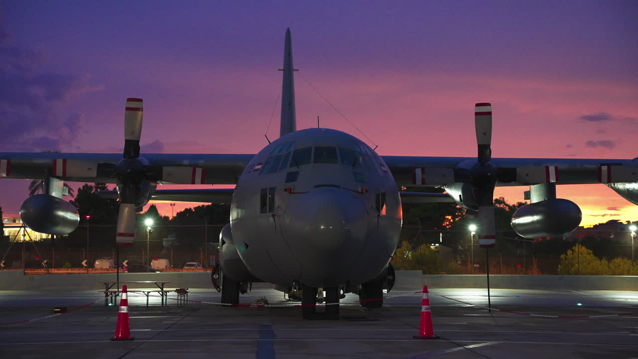 C-130 Hercules at Sunset