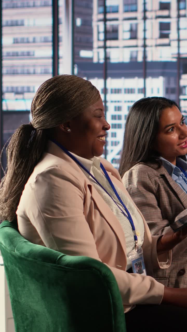 Diverse Businesswomen Attending a Corporate Conference or Seminar
